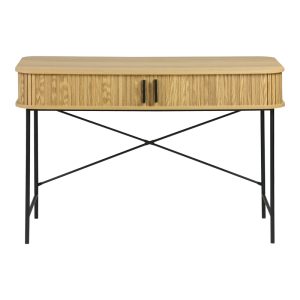 Γραφείο εργασίας Scandi  MDF/Metal σε φυσική απόχρωση με μεταλλικά μαύρα πόδια 120x60x76,5εκ