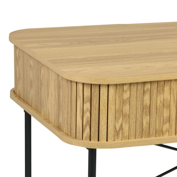 Γραφείο εργασίας Scandi  MDF/Metal σε φυσική απόχρωση με μεταλλικά μαύρα πόδια 120x60x76,5εκ - Image 5