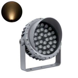 FLOOD-MENA 90645 Προβολέας Σποτ Wall Washer με Αντιθαμβωτική Γρίλια LED 36W 3240lm 30° AC 220-240V Αδιάβροχο IP65 Θερμό Λευκό 3000K – Ασημί – Μ23 x Π23 x Υ18cm – 3 Χρόνια Εγγύηση