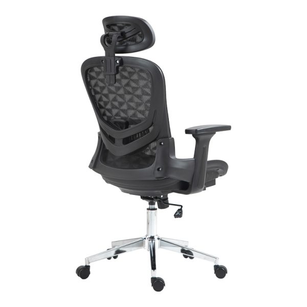 Καρέκλα γραφείου εργασίας Mergi  μαύρο mesh 62x63x120εκ - Image 3
