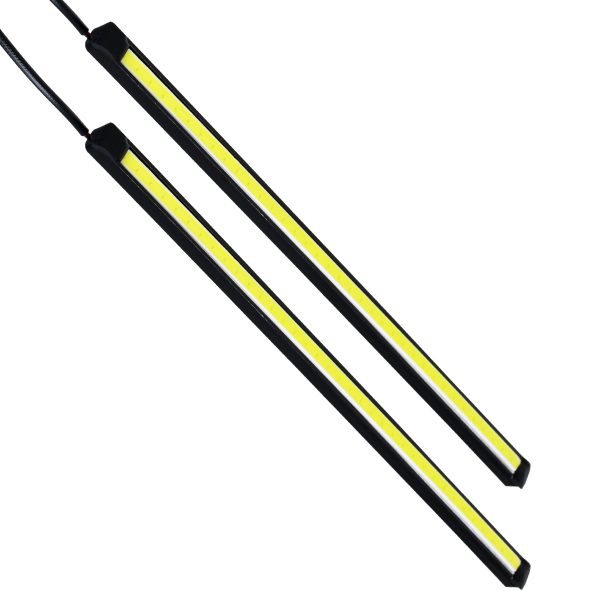 81721 Σετ 2 Μπάρες Αλουμινίου DRL LED CREE COB 6W 600lm 120° DC 12V Αδιάβροχες IP65 Ψυχρό Λευκό 6000K