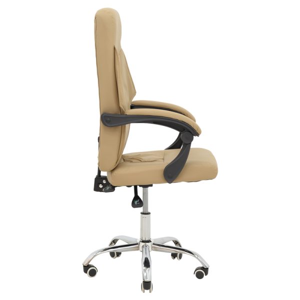 Καρέκλα γραφείου διευθυντή Glorin  μπεζ pu 60x68x128εκ - Image 3