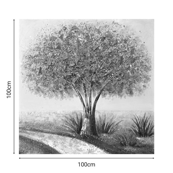 Πίνακας σε καμβά Forestree I Inart 100x3x100εκ - Image 2