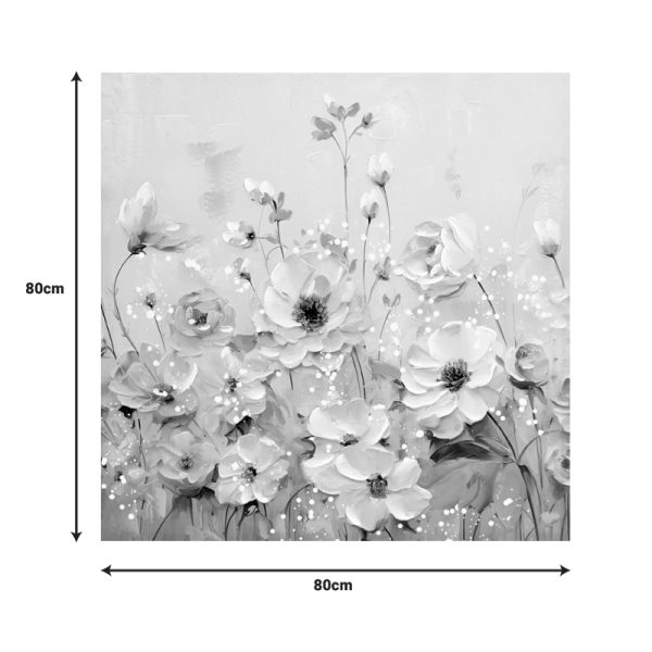Πίνακας σε καμβά Rozy I Inart 80x3x80εκ - Image 2