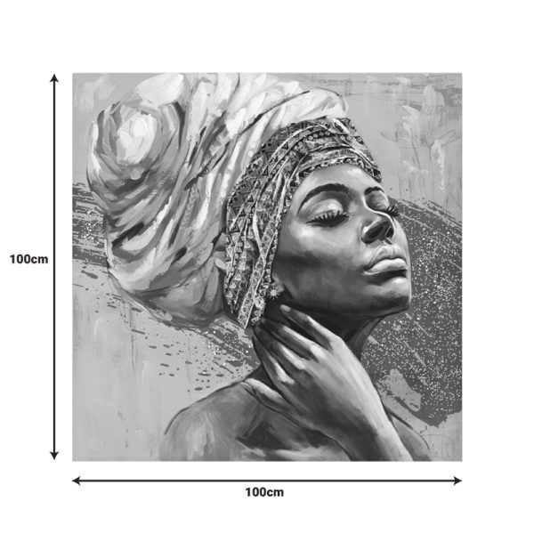Πίνακας σε καμβά Africana Inart 100x3x100εκ - Image 2