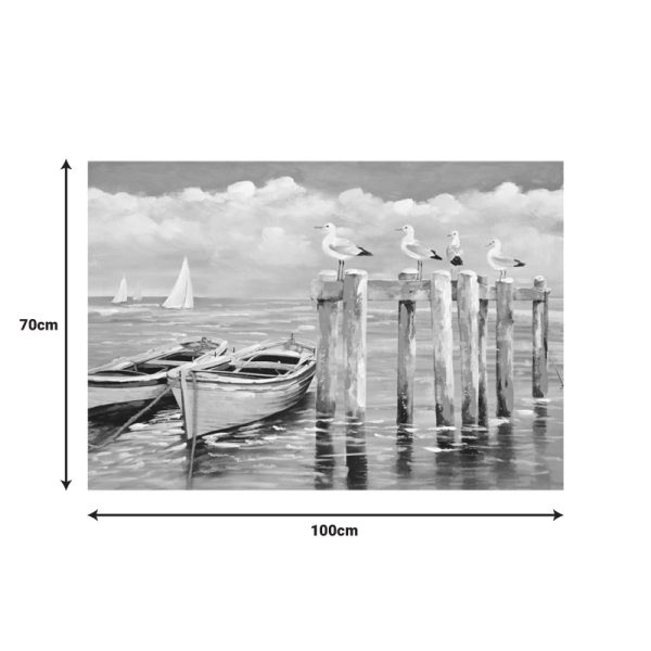 Πίνακας σε καμβά Port I Inart 100x3x70εκ - Image 2