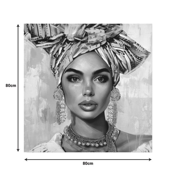 Πίνακας σε καμβά Turban Ι Inart 80x3x80εκ - Image 2