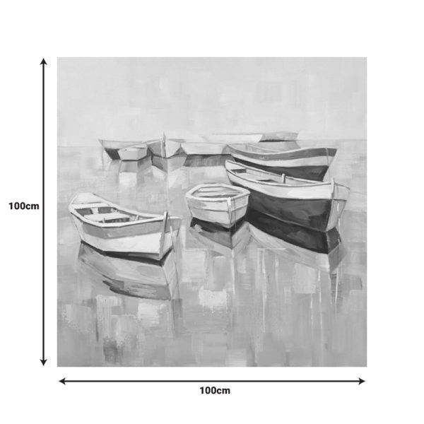 Πίνακας σε καμβά Boatty Ι Inart 100x3x100εκ - Image 2