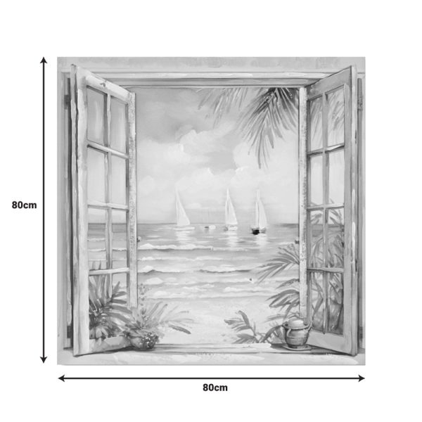 Πίνακας σε καμβά Deive Ι  Inart 80x3x80εκ - Image 2