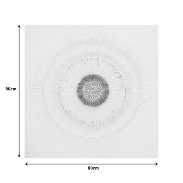 Πίνακας σε καμβά Circled Inart 80x3x80εκ - Image 2