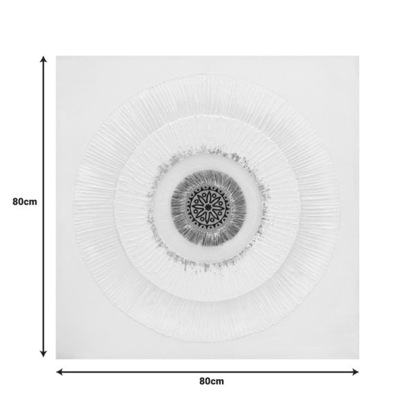Πίνακας σε καμβά Circled I Inart 80x3x80εκ - Image 2