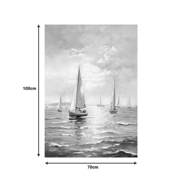 Πίνακας σε καμβά Sailsy I Inart 70x3x100εκ - Image 2
