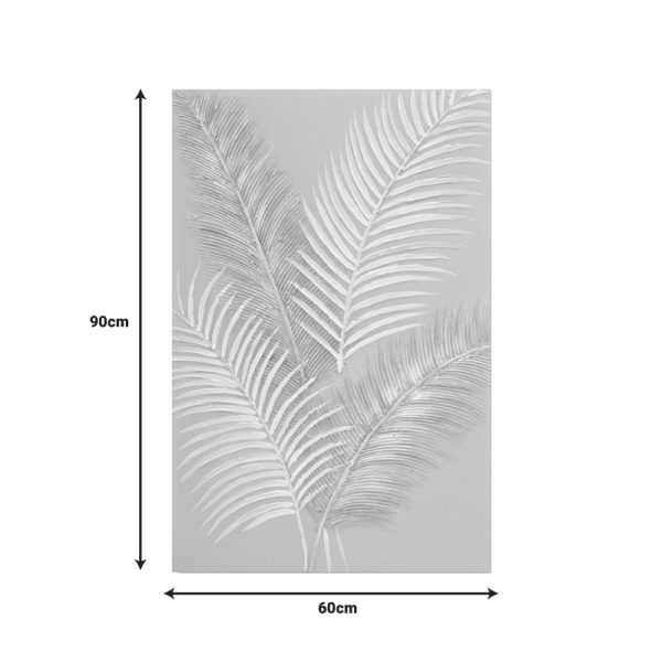 Πίνακας σε καμβά Leavy I Inart 60x3x90εκ - Image 2