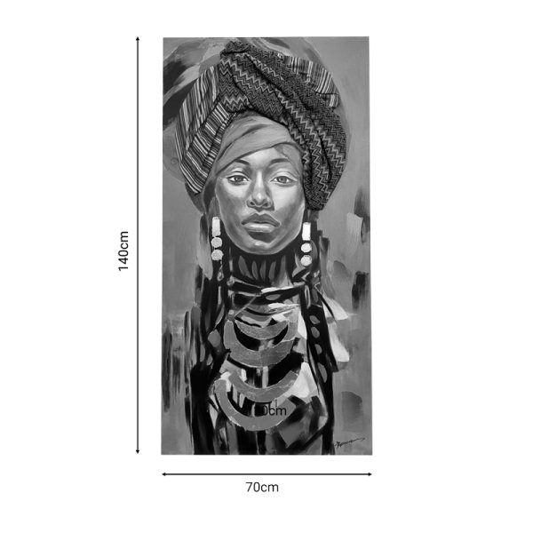 Πίνακας σε καμβά Afro Inart 70x3x140εκ - Image 2