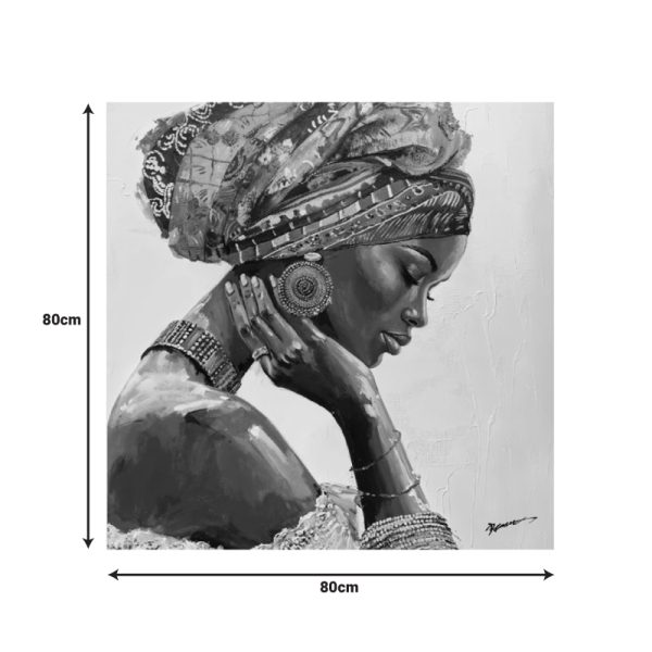 Πίνακας σε καμβά Jalo Inart με πλαίσιο 80x3.5x80εκ - Image 2