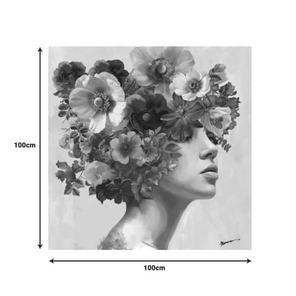 Πίνακας σε καμβά Mavare Inart με πλαίσιο 100x3.5x100εκ - Image 2