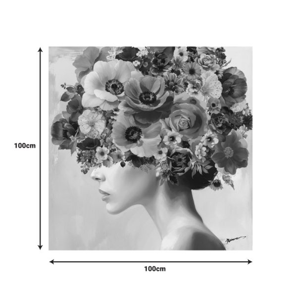 Πίνακας σε καμβά Mavare Ι Inart με πλαίσιο 100x3.5x100εκ - Image 2