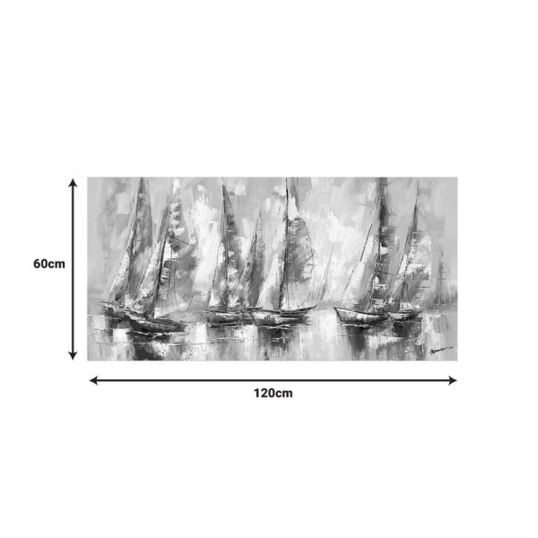 Πίνακας σε καμβά Yelkan Ι Inart με πλαίσιο 120x3.5x60εκ - Image 2