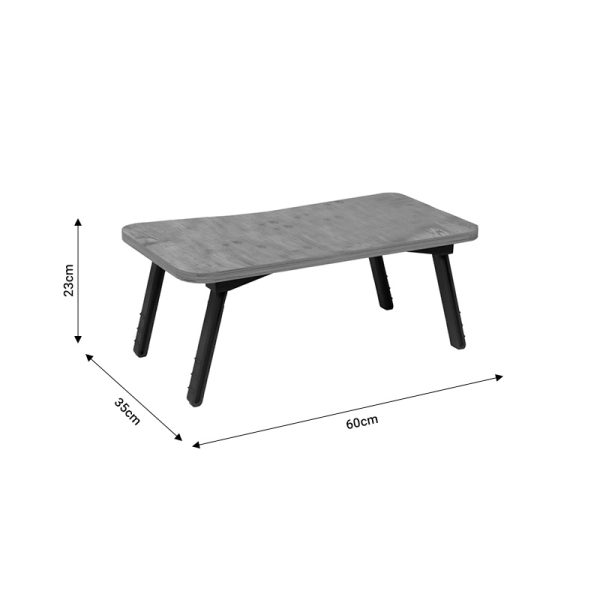 Τραπεζάκι για Laptop Rahe  oak μελαμίνης- μαύρο μέταλλο 60x35x23εκ - Image 3