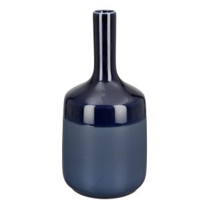 Βάζο Μπουκάλι ‘Sky’ Κεραμικό Μπλε 20x10cm