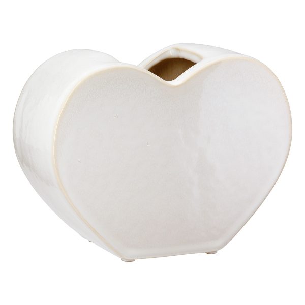 Βάζο 'Heart' Κεραμικό Λευκό 8.5x20x14cm - Image 2