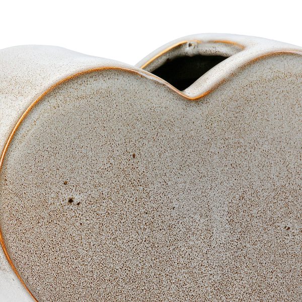 Βάζο 'Heart' Κεραμικό Μπεζ 8.5x20x14cm - Image 4