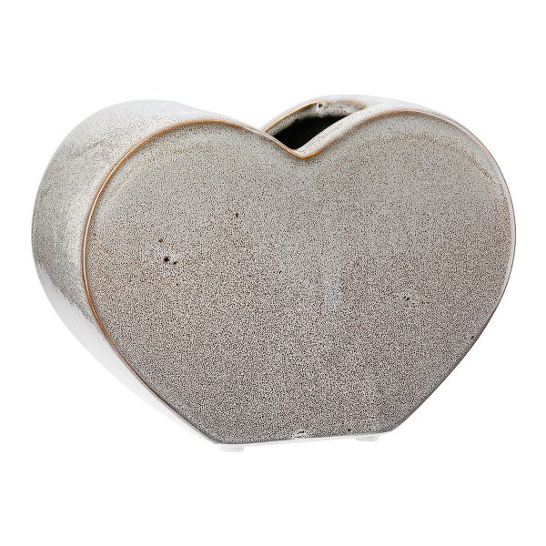 Βάζο 'Heart' Κεραμικό Μπεζ 8.5x20x14cm - Image 2