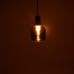 Φωτιστικό οροφής Kure  γκρι μέταλλο-γυαλί Φ13.8×23εκ
