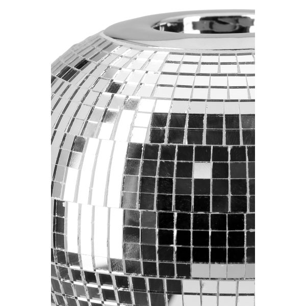 Κηροπήγιο Σφαίρα 'Disco' Κεραμικό Ασημί 8.5x10cm - Image 4