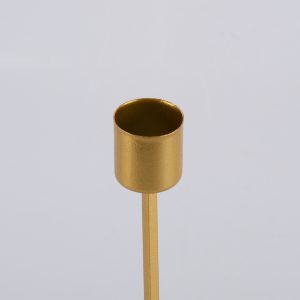 EVELYN 35106 Κηροπήγιο Μεταλλικό Χρυσό Φ9.5 x Υ15cm
