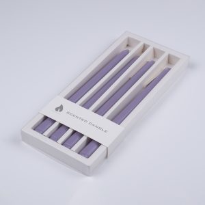 LAVENDER-FIELD 35203 ΣΕΤ 4 Αρωματικά Κεριά Κηροπηγίου Παραφίνης με Άρωμα Λεμόνι – Λεβάντα Μωβ Μ2 x Π2 x Υ25cm