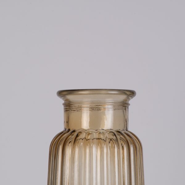LAYLA 35603 Διακοσμητικό Βάζο Γυάλινο Μελί Φ11 x Υ22cm - Image 3