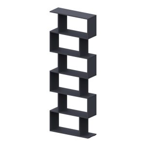 Βιβλιοθήκη Sezen  σε ανθρακί απόχρωση 70x24x191.5εκ