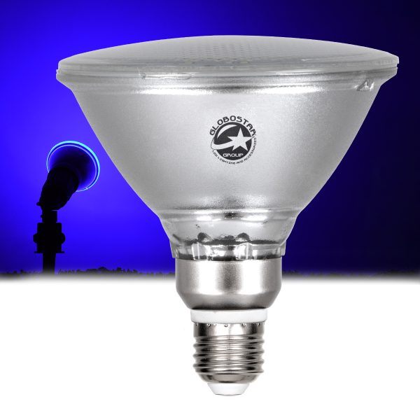60231 Λάμπα LED E27 PAR38 Κήπου Σκληρού Υάλου 18W 1200lm 60° AC 220-240V IP65 Φ12 x Υ13cm Μπλε - 3 Years Warranty