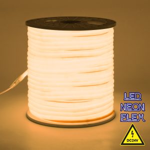 70582 TUBE 360° Degree Neon Flex Epistar LED SMD 2835 1m 12W/m 120LED/m 1080lm/m 360° DC 24V Αδιάβροχη IP68 Θερμό Λευκό 3000K Dimmable