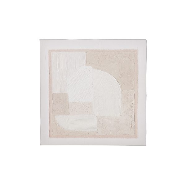 Πίνακας Τετράγωνος 'Velva' Καμβάς Κρεμ 30x30cm 2Τμχ - Image 5