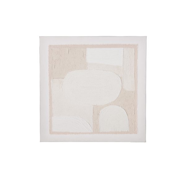 Πίνακας Τετράγωνος 'Velva' Καμβάς Κρεμ 30x30cm 2Τμχ - Image 4