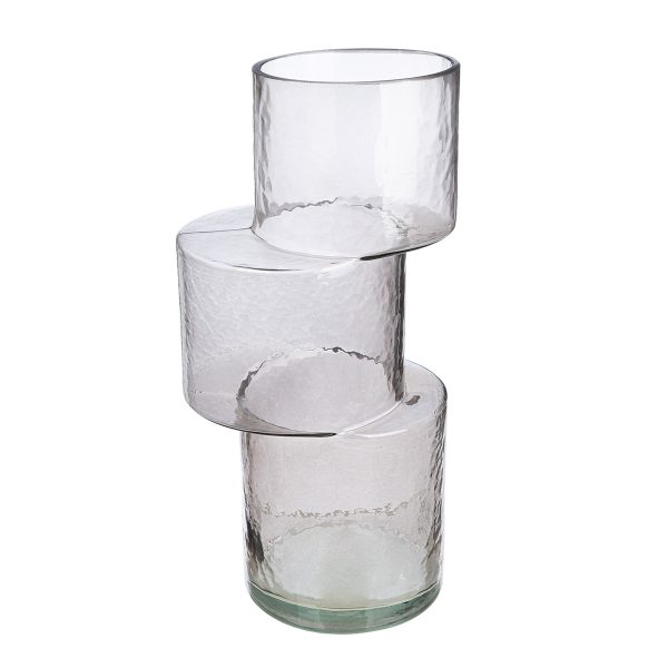 Βάζο 'Levels' Γυαλί Γκρι 11.5x13.5x28.5cm - Image 5