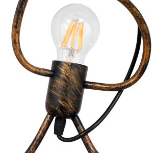 FIGURE 10001653 Παιδικό Κρεμαστό Φωτιστικό Φιγούρα Μονόφωτο 1 x E27 IP20 Χάλκινο Μέταλλο – Μ20 x Π20 x Υ40cm