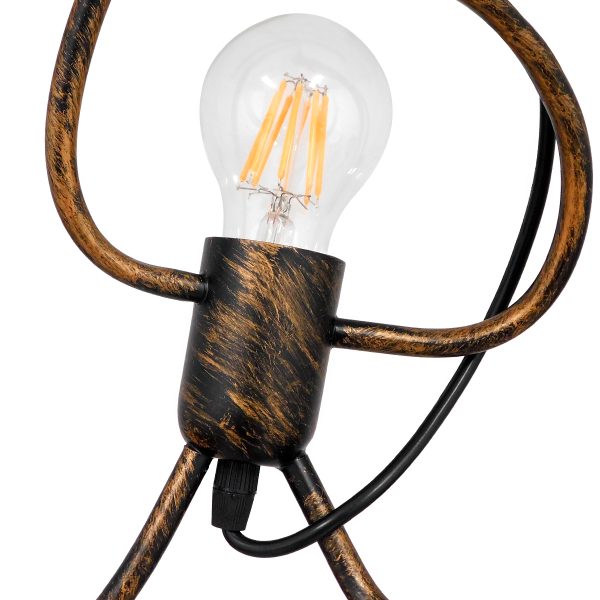 FIGURE 10001653 Παιδικό Κρεμαστό Φωτιστικό Φιγούρα Μονόφωτο 1 x E27 IP20 Χάλκινο Μέταλλο - Μ20 x Π20 x Υ40cm - Image 2