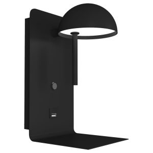 Φωτιστικό Τοίχου Led 3W 3000K Μαύρο 12×16.5×22.5cm