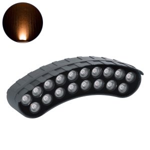 TREELIGHT-KINA 90231 Κυρτή Μπάρα Φωτισμού Wall Washer με Αντιθαμβωτική Γρίλια Ειδική για Φυτά – Δέντρα LED 18W 1530lm 15° DC 24V Αδιάβροχο IP65 L24.5 x W7 x H8cm Αρχιτεκτονικό Πορτοκαλί 2200K – Γκρι Ανθρακί – 3 Years Warranty