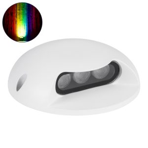 STEP-LUNA 90621 Αρχιτεκτονικό Φωτιστικό Διαδρόμου/Σκαλοπατιού LED 6W 600lm 10° DC 24V Αδιάβροχο IP65 RGB DMX512 Dimmable – Λευκό – Φ12 x Υ3cm – 3 Χρόνια Εγγύηση