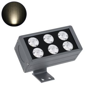 FLOOD-DANY 90376 Προβολέας Σποτ Wall Washer LED 24W 2280lm 5° DC 24V Αδιάβροχο IP65 Φυσικό Λευκό 4500K Dimmable – Γκρι Ανθρακί – Μ16 x Π9.5 x Υ7.5cm – 3 Χρόνια Εγγύηση