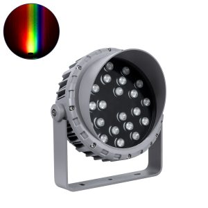 FLOOD-MENA 90647 Προβολέας Σποτ Wall Washer με Αντιθαμβωτική Γρίλια LED 24W 2040lm 30° DC 24V Αδιάβροχο IP65 RGBW DMX512 Dimmable – Ασημί – Μ23 x Π23 x Υ18cm – 3 Χρόνια Εγγύηση