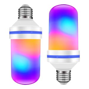 76076 Λάμπα E27 TUBULAR Διακοσμητική LED 9W 450lm 320° AC 85-265V με 4 Λειτουργίες Εφέ RGB Φλόγας και Αναστροφή RGB Φλόγας