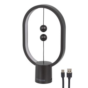 76544 Επιτραπέζιο Φωτιστικό Πορτατίφ LED 15W 1500lm 360° DC 5V IP20 Θερμό Λευκό 2700K Μαύρο & Λευκό Πλαστικό – Μ14 x Π5.5 x Υ24.8cm – 2 Xρόνια Εγγύηση