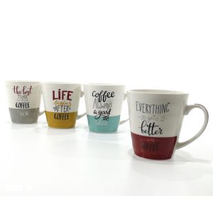 Κούπα ‘Coffee’ 31.5cl Κεραμικό Σε 4 Σχέδια