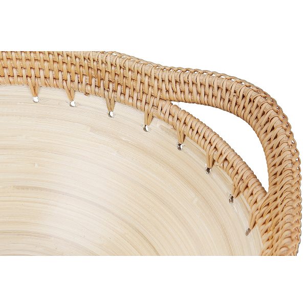 Μπολ  Εκρού Μπαμπού/Rattan 34.5x30x15cm - Image 2
