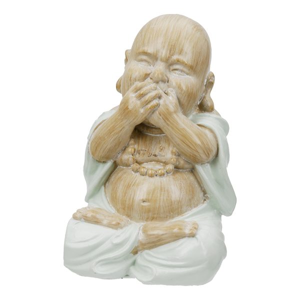 Φιγούρα Buddha "Meditation" Πολυρεζίνη Ecru PU 12 Pcs. Assorted 6x5x9.5cm - Image 5
